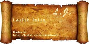 Laufik Jella névjegykártya